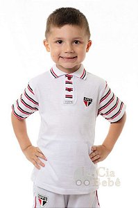 Camisa São Paulo Infantil Polo Masculina Oficial