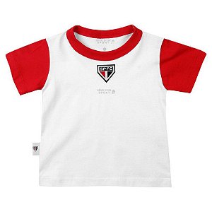 Camiseta Bebê São Paulo Bicolor Oficial