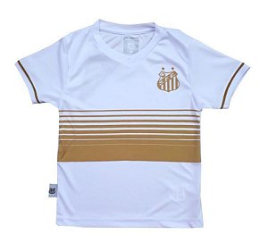 Camiseta Infantil Santos Estampa Dourada Oficial