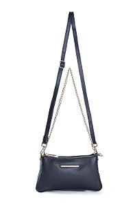 BOLSA COURO PEQUENA MACIA PRETO CÓD-565
