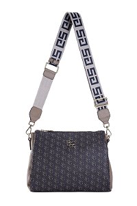BOLSA COURO GRANDE ESTRUTURADA QUADRADA MONOGRAMA SG CÓD-568