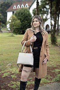 BOLSA COURO GRANDE BRANCO OFF PADRÃO CÓD-496