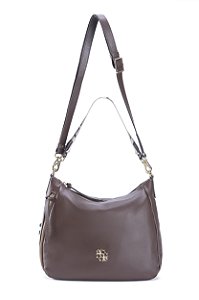 BOLSA COURO GRANDE MACIA MARROM CAFÉ CÓD-595