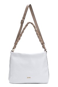 BOLSA COURO HOBO GRANDE BRANCO OFF CÓD-591