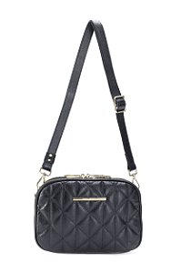BOLSA COURO MATELASSÊ PEQUENA PRETO CÓD-653