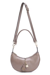 BOLSA COURO HOBO MACIA MÉDIA MARROM CARAMELO CÓD-585