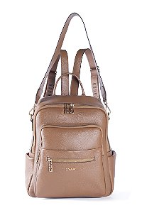 MOCHILA E BOLSA COURO GRANDE MACIA MARROM WHISKY CÓD-654