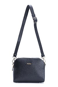 BOLSA COURO MÉDIA ESTRUTURADA PRETO CÓD-592