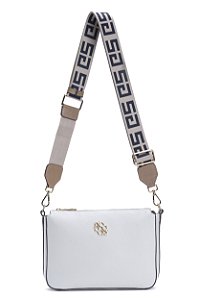 BOLSA COURO PEQUENA ESTRUTURADA BRANCO OFF PADRÃO CÓD-584