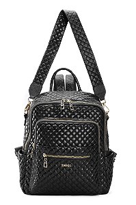 MOCHILA E BOLSA COURO GRANDE MACIA TRISSÊ PRETO CÓD-654