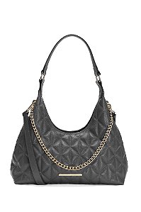 BOLSA COURO GRANDE MATELASSÊ PRETO CÓD-659