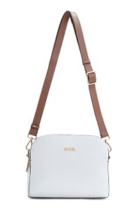 BOLSA COURO MÉDIA ESTRUTURADA BRANCO OFF CÓD-592