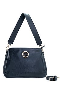 BOLSA COURO GRANDE MACIA COM DIVISÓRIAS ALÇA EM COURO SNAKE PRETO CÓD-378