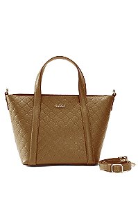 BOLSA COURO MÉDIA ESTRUTURADA MARROM WHISKY CÓD-665