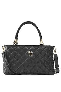 BOLSA COURO GRANDE MACIA MATELASSÊ PRETO CÓD-669