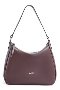 BOLSA COURO GRANDE MACIA MARROM CAFÉ CÓD-680