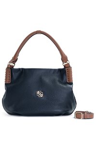 BOLSA COURO GRANDE MACIA COM DIVISÓRIAS PRETO CÓD-657