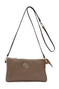 BOLSA COURO PEQUENA COM DIVISÓRIAS MARROM WHISKY CÓD-5472