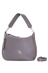 BOLSA COURO GRANDE MACIA CINZA RATO CÓD-595