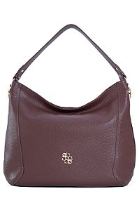BOLSA EM COURO GRANDE MACIA MARROM CAFÉ CÓD-809