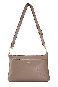 BOLSA EM COURO MÉDIA ESTRUTURADA MARROM ARGILA CÓD-817