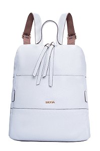 MOCHILA EM COURO GRANDE MACIA BRANCO OFF CÓD-822