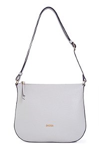 BOLSA EM COURO GRANDE TRANSVERSAL BRANCO OFF CÓD- 823