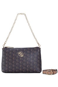 BOLSA EM COURO PEQUENA ESTRUTURADA MONOGRAMA CÓD-825
