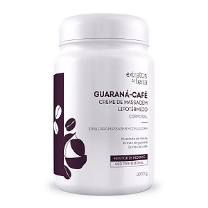 Guaraná Café Creme de Massagem Lipotérmico Corporal 1000gr
