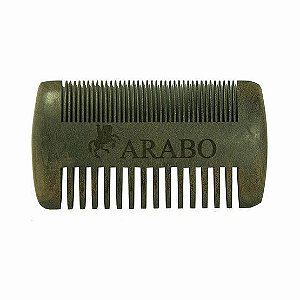 Pente de Madeira Barba e Cabelo Double side - ARABO