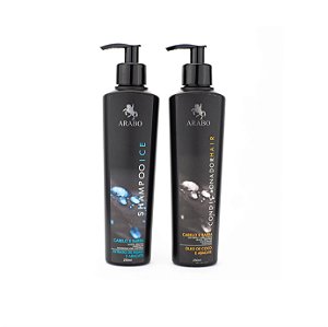 Kit Shampoo Ice Refrescante e Máscara 2x1 para Barba e Cabelo - ARABO