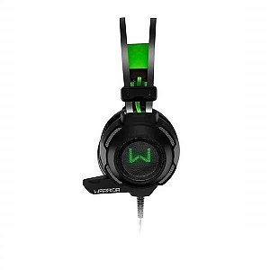 Headset Gamer Warrior Swan Usb+p2 Stereo Preto/verde Multilaser - Ph225