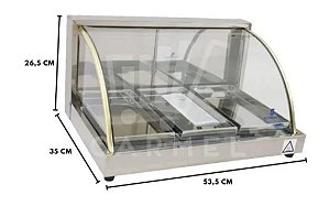 ESTUFA VIDDRO CURVO  C /03 BANDEJAS LINHA LUXO SUPRITEC