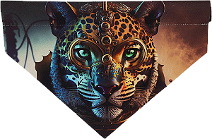 BANDANA PET - LINHA PET STEAM - ONÇA