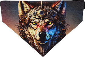 BANDANA PET - LINHA PET STEAM - LOBO