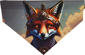 BANDANA PET - LINHA PET STEAM - RAPOSA