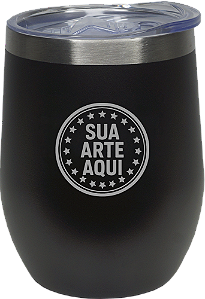 COPO TÉRMICO EM AÇO INOX COM TAMPA ACRÍLICA - 350ml