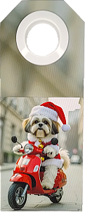 BOLSA PORTA CELULAR - CÃO NOEL MOTOQUEIRO