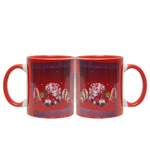 PAR DE CANECAS FELIZ NATAL (VERMELHA)