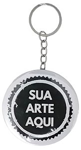 KIT DE 25 CHAVEIROS ABRIDORES DE GARRAFA COM CORRENTE E ARGOLA (58mm)