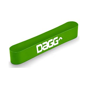 Mini Band Verde Faixa Elástica Dagg Profissional Resistente Intensidade Light