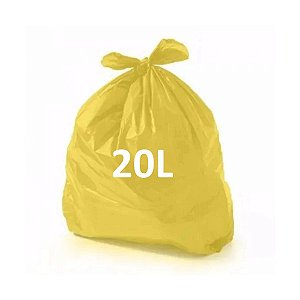 SACO DE LIXO 20L 40X45 AMARELO 0,4 PCT C/  100UN