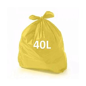 SACO DE LIXO 40L 45X55 AMARELO 0,4 PCT C/  100UN