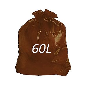 SACO DE LIXO 60L 60X65 MARROM 0,4 PCT C/  100UN