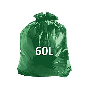 SACO DE LIXO 60L 60X70 VERDE 0,4 PCT C/  10UN