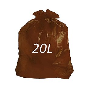 SACO DE LIXO 20L 40X45 MARROM 0,4 PCT C/  100UN