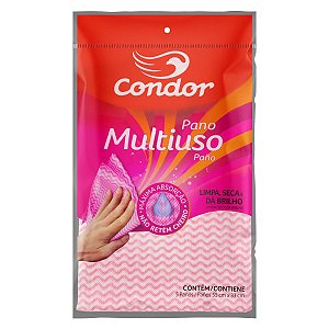 PANO MULTIUSO FOLHA ROSA PCT C/ 5UN 1673 - CONDOR