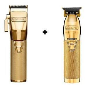 Máquina De Corte +maquina De Acabamento Babyliss Pro Gold Fx