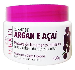 Máscara De Hidratação e Nutrição Profunda Tratamento Extrato De Árgan e Açaí 300g Maochi