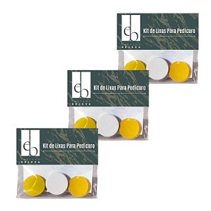 3 Kits Refil de Lixas Para Pedicuro Soft Feet Taiff 30 Lixas